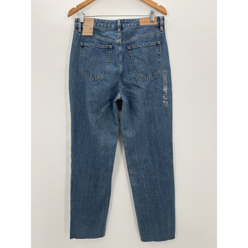 Pacsun 90's Boyfriend Jeans High Rise‎ Relaxed Leg Raw Hem 2 Tone Women's 29 NEW - Picture 3 of 8